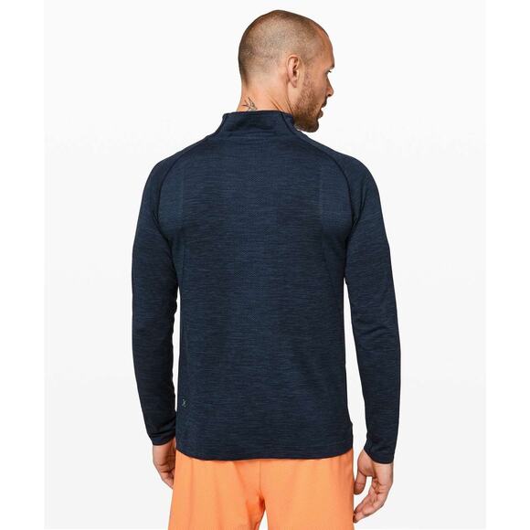 LULULEMON Vent Tech Half Zip Mineral Blue Long Sleeve Pullover Active Men's L - Picture 3 of 14